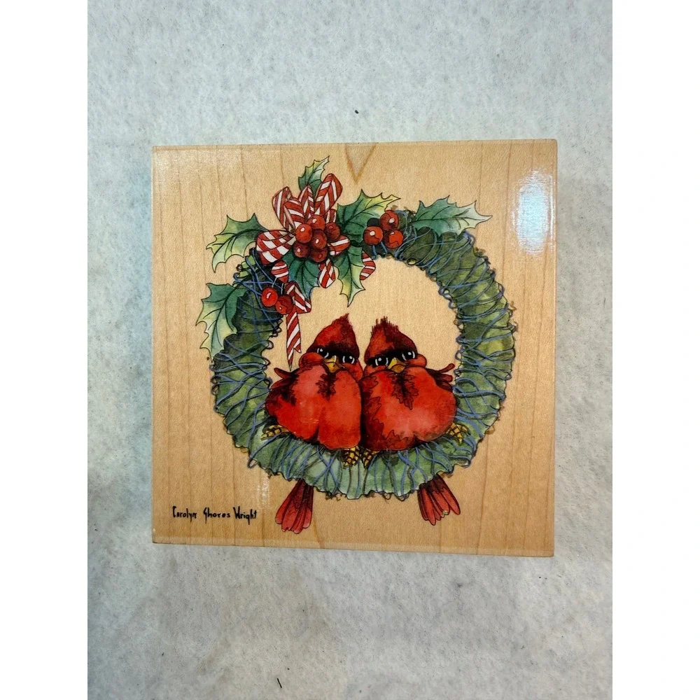 Huge Christmas Stamp Lot Stampin Up Inkadinkado Paper Studio Wood Clear Rubber
